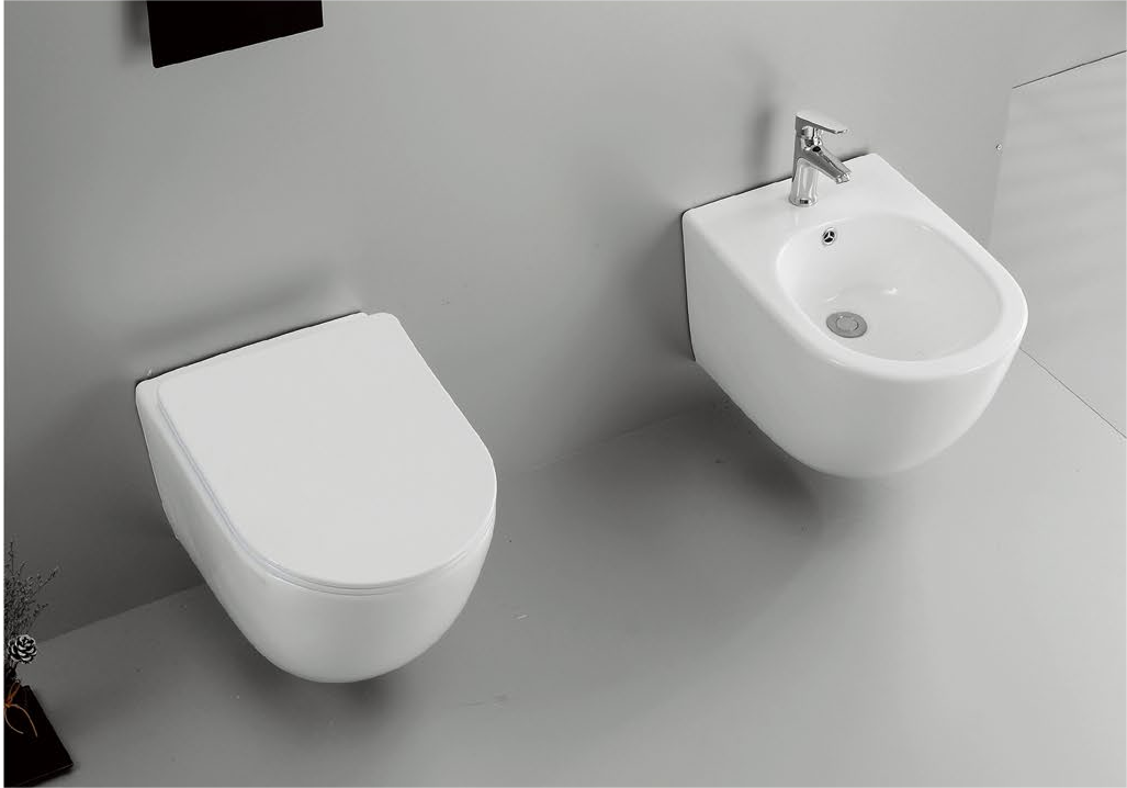 23002 Patented product wall hang toilet rimless, flush