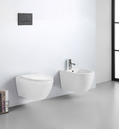 24002 Silent design patented product wall hang toilet rimless, flush